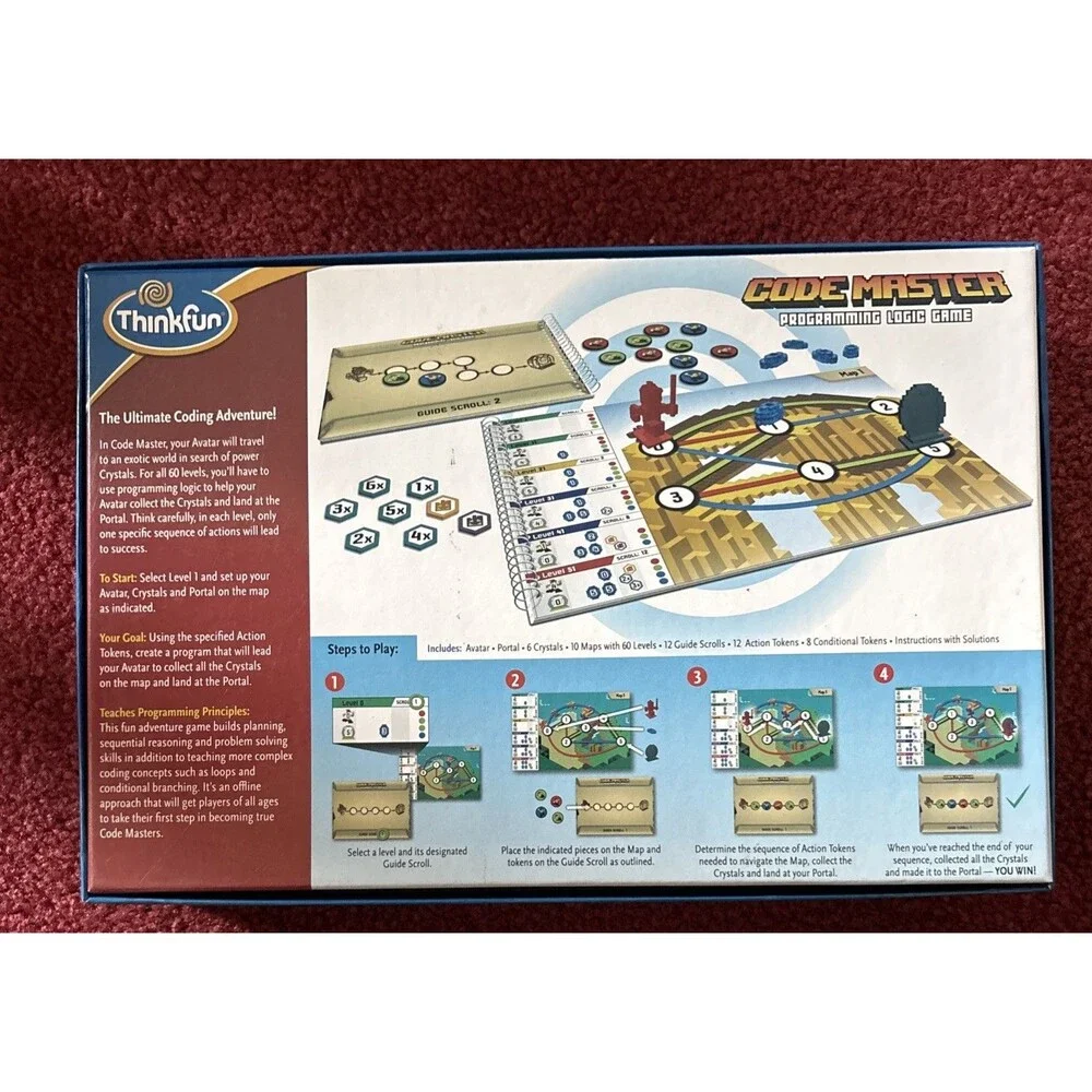 Thinkfun Code Master Programming Logic Minecraft Board Game Single Player(read)